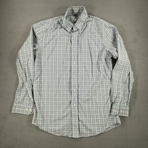 L.L.Bean Mens Slightly Fitted Plaid Long Sleeve Button Down Shirt‎ M-REG